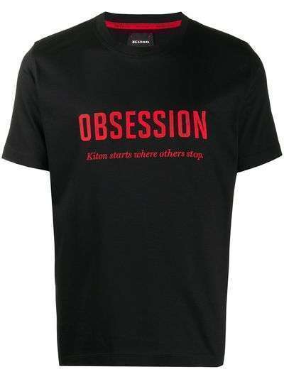 Kiton футболка с принтом Obsession