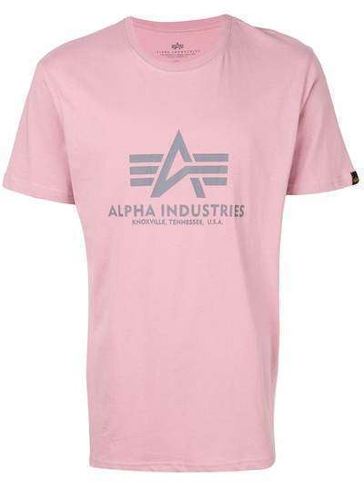Alpha Industries футболка с принтом-логотипом