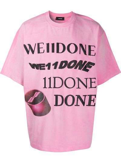 We11done футболка с тисненым логотипом