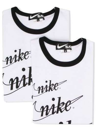 Black Comme Des Garçons футболка с принтом из коллаборации с Nike