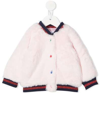 The Marc Jacobs Kids бомбер с искусственным мехом