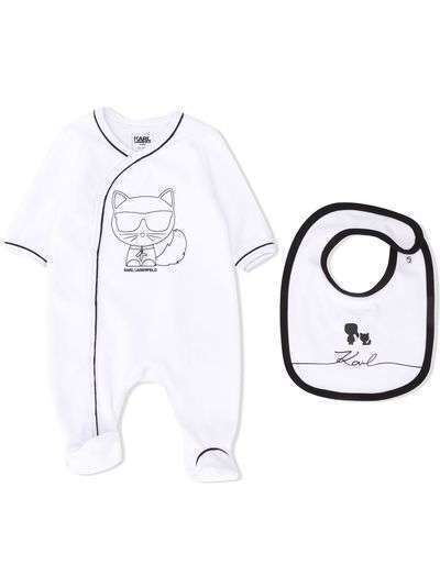 Karl Lagerfeld Kids комбинезон для новорожденного с логотипом