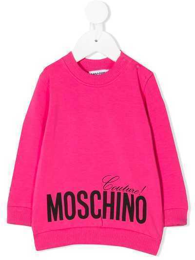 Moschino Kids толстовка с круглым вырезом и логотипом