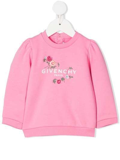 Givenchy Kids толстовка с цветочным принтом и логотипом