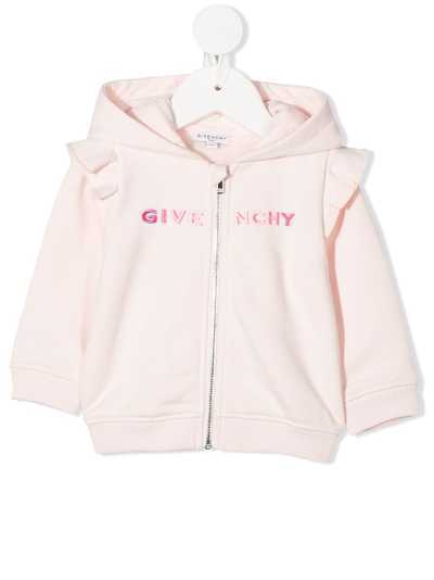 Givenchy Kids худи на молнии с вышитым логотипом