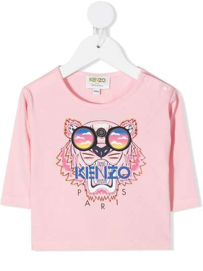 Kenzo Kids футболка с вышивкой Tiger