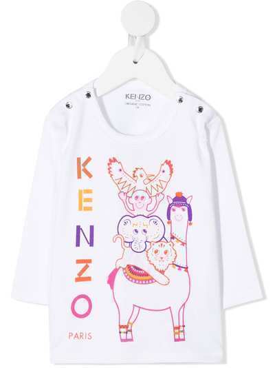 Kenzo Kids футболка с длинными рукавами и логотипом