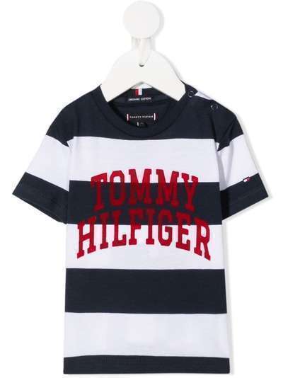 Tommy Hilfiger Junior полосатая футболка с логотипом