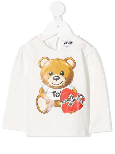 Moschino Kids футболка с принтом Teddy
