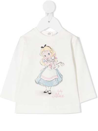 Monnalisa футболка Alice с принтом