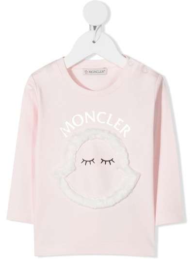 Moncler Kids футболка с круглым вырезом и логотипом