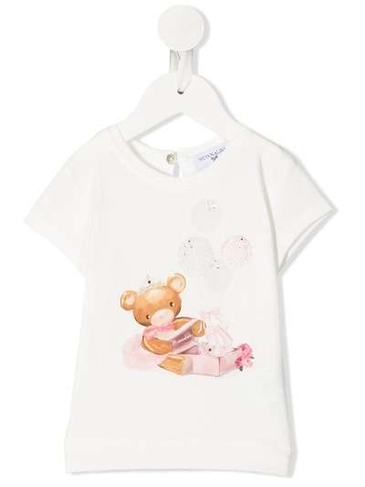 Monnalisa футболка с принтом Teddy Bear