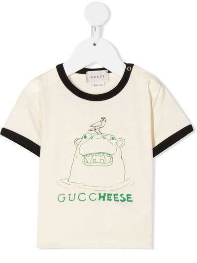 Gucci Kids футболка Guccheese с круглым вырезом