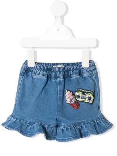 Kenzo Kids джинсовые шорты с отделкой