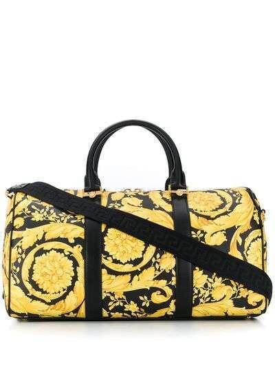 Versace дорожная сумка с принтом Barocco