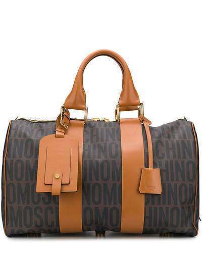 Moschino дорожная сумка с логотипом