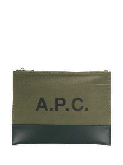 A.P.C. клатч с логотипом