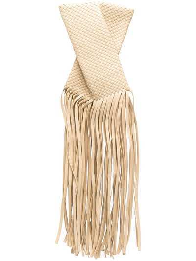 Bottega Veneta клатч BV Fringe Crisscross