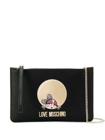Love Moschino клатч с цепочкой и логотипом