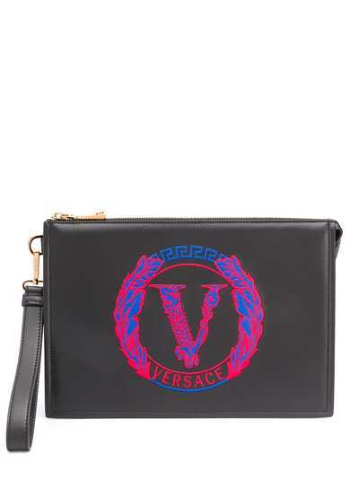 Versace клатч с вышитым логотипом