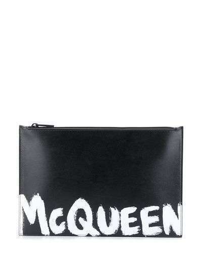 Alexander McQueen клатч с логотипом