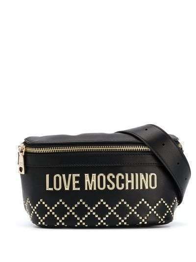 Love Moschino поясная сумка с заклепками