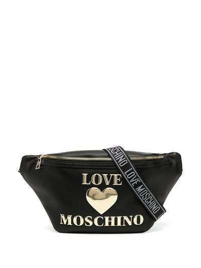 Love Moschino поясная сумка с металлическим логотипом