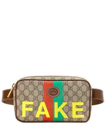Gucci поясная сумка с принтом Fake/Not