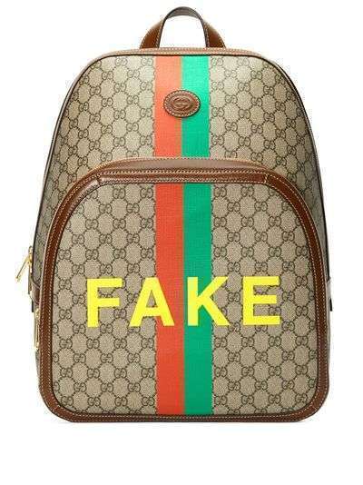 Gucci рюкзак с принтом Fake/Not