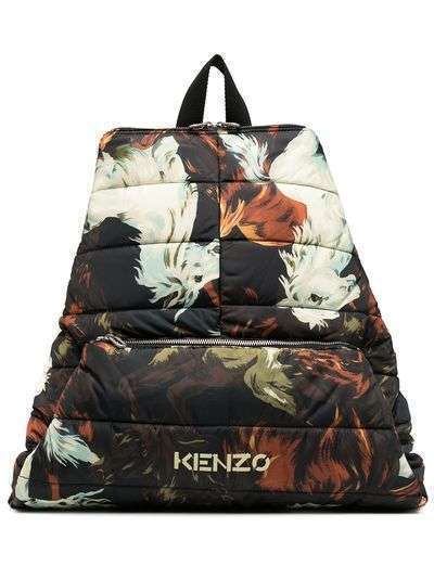 Kenzo стеганый рюкзак с принтом