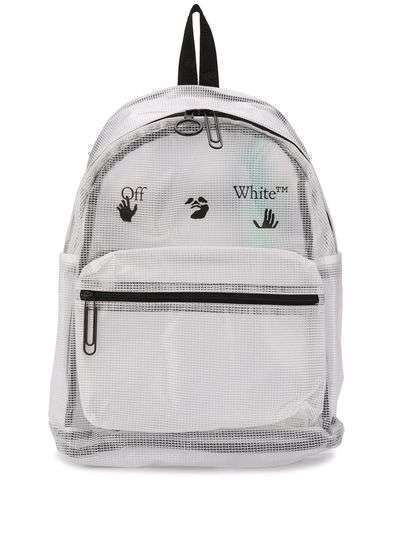 Off-White матовый рюкзак с логотипом