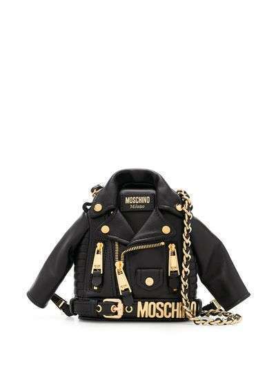 Moschino сумка через плечо в форме байкерской куртки