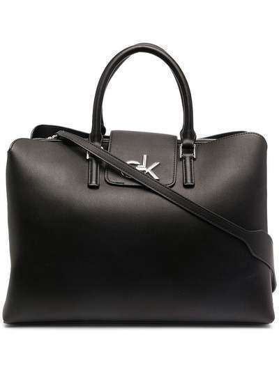 Calvin Klein сумка-тоут с поворотным замком и логотипом