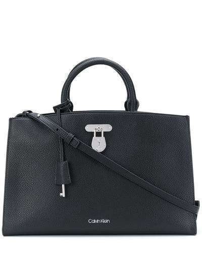 Calvin Klein сумка-тоут с навесным замком и логотипом