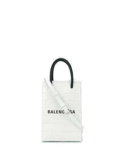 Balenciaga сумка-тоут Shopping с тиснением под кожу крокодила