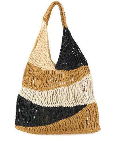 M Missoni плетеная сумка-тоут в стиле колор-блок