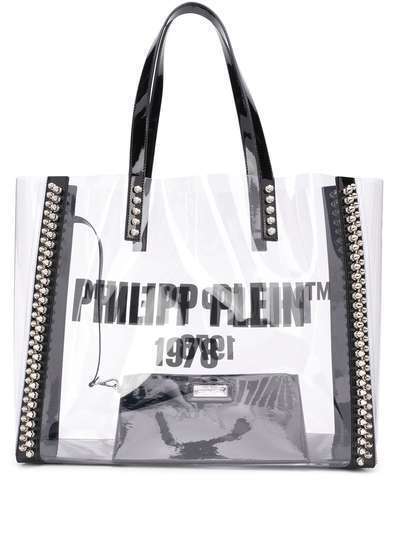 Philipp Plein прозрачная сумка-тоут с шипами