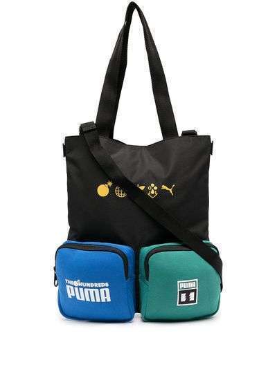 Puma сумка с надписью и накладными карманами