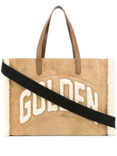 Golden Goose фактурная сумка-тоут с логотипом
