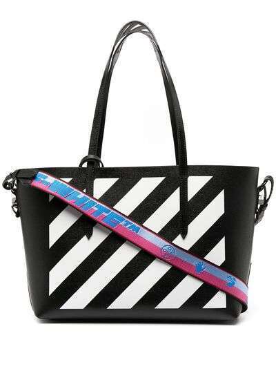 Off-White сумка-шопер Diagonal Stripe Binder
