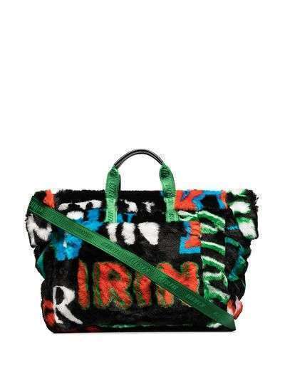 Kirin сумка-тоут с искусственным мехом и логотипом