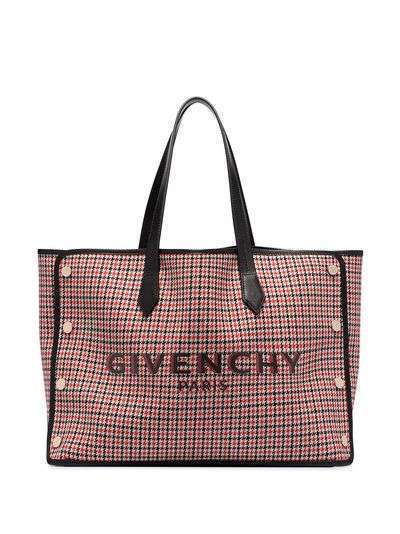 Givenchy сумка-тоут Bond в ломаную клетку