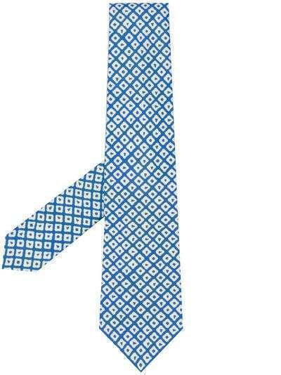Kiton галстук с геометричной вышивкой
