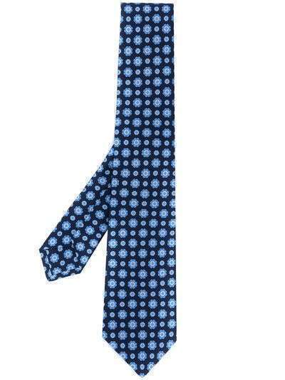 Kiton галстук с геометричной вышивкой