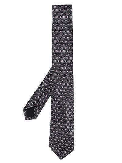 Gucci жаккардовый галстук с узором GG