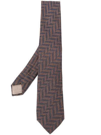 Emporio Armani галстук регулируемого размера с узором шеврон