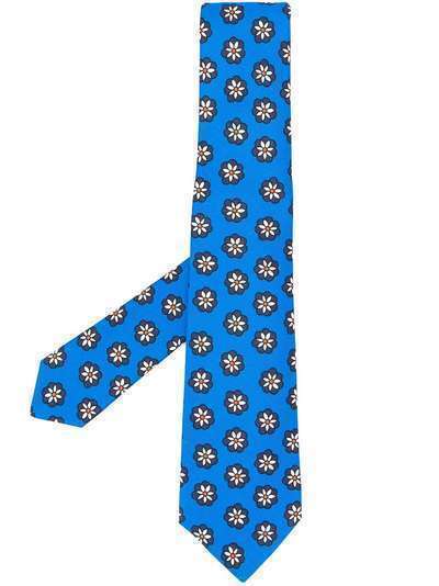 Kiton галстук с цветочным принтом