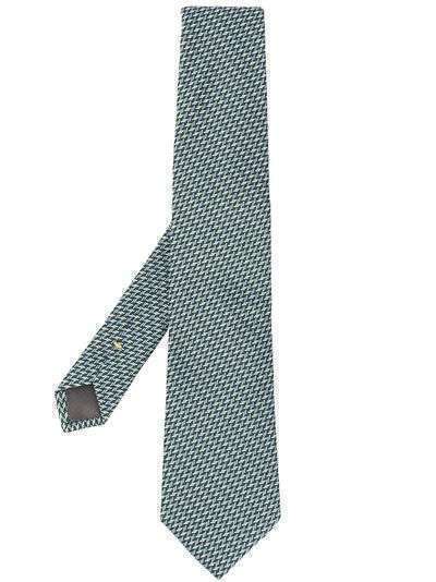 Canali галстук с геометричным принтом