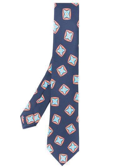 Kiton галстук с абстрактным принтом