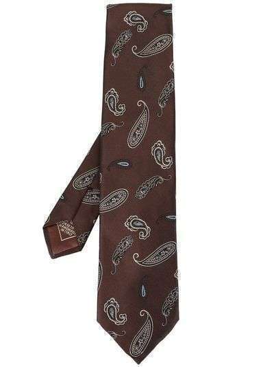 Brioni галстук с принтом пейсли